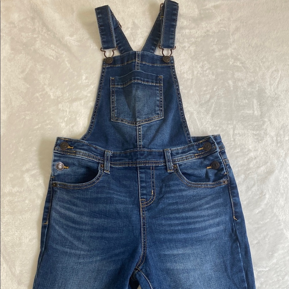 Cat & Jack Girl’s Blue Denim Overalls Size 10/12 - Picture 13 of 15